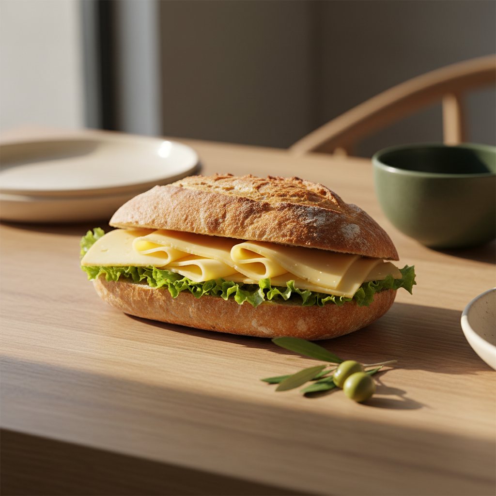 Brötchen mit Käse