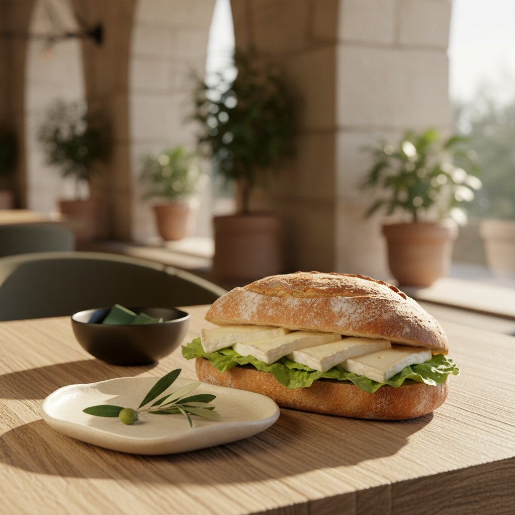 Brötchen mit Camembert